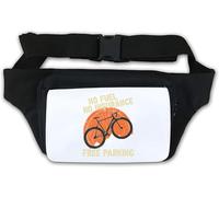 Sac banane avec inscription « No Fuel No Insurance Free Parking Bike » - Blanc