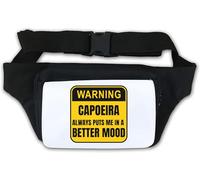 Sac banane avec inscription « Warning Capoeira Always Puts Me in A Better Mood » - Blanc