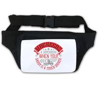 Sac banane avec inscription « Who Needs a Superhero When Your Daddy is a Truck Driver » Blanc, blanc, Taille unique