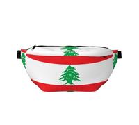 Sac banane avec motif drapeau du Liban - Sans rebond - Pour la salle de sport - Étanche - Avec sangle réglable