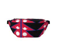 Sac banane avec motif drapeau du Népal pour la course à pied, sac banane étanche avec sangle réglable