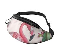 Sac banane avec motif flamant rose avec trou pour casque pour homme et femme - Sac banane de sport réglable pour l'extérieur, l'entraînement, la randonnée, Noir , Taille unique, Sac à dos de