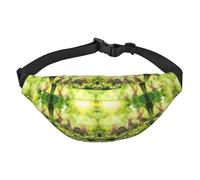 Sac banane avec motif lapins amusants pour homme et femme, sac banane en polyester imprimé pour voyage, marche, sport avec sangle réglable, Noir , Taille unique