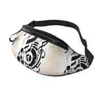 Sac banane avec note de musique pour homme et femme, léger et réglable, sac banane tendance pour voyage, randonnée, course à pied