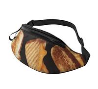 Sac banane avec ours polaire blanc pour l'extérieur, la marche, la course à pied, la randonnée, le camping, Sandwich au fromage, Taille unique