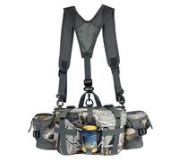 Sac Banane avec Porte-Bouteille d'eau, Sac Banane de randonnée étanche 2 en 1 avec Bretelles Simples/Doubles, de Ceinture Lombaire pour la randonnée, la Marche, la Course à Pied (Camouflage)