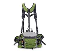 Sac banane avec porte-bouteille d'eau, sac banane de randonnée étanche avec 2 porte-bouteilles de sport pour la course, le jogging, le camping, la pêche, la chasse, 12