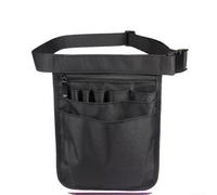 Sac banane avec porte-stéthoscope - Pochette utilitaire compacte à 8 compartiments avec sangle réglable pour infirmières et dentistes Noir
