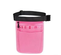 Sac banane avec porte-stéthoscope - Pochette utilitaire compacte à 8 compartiments et sangle réglable pour infirmières et dentistes Noir (rose)