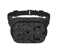 Sac banane avec programmation de code imprimé - Keeper - Grand sac banane tendance pour homme et femme - Sac de taille réglable pour course à pied, marche en plein air