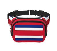 Sac banane avec rallonge pour homme et femme Motif drapeau du Costa Rica, noir, One Size