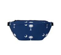 Sac banane avec sangle réglable et imprimé drapeau de la Caroline du Sud pour voyage, course à pied, randonnée