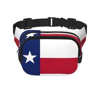 Sac banane avec sangle réglable Motif drapeau de l'État du Texas Noir, noir, One Size