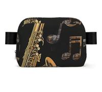 Sac banane avec sangle réglable, Notes de musique aigus, One Size, Moderne | Sac banane imprimé New York Manhattan Bridge Night pour la randonnée, la course à pied, homme et femme