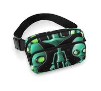 Sac banane avec sangle réglable pour la vie quotidienne, style sac banane imprimé extraterrestres pour femme - 20 x 13 cm, Style :, 20x13cm, Sacs banane