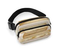 Sac banane avec sangle réglable pour l'extérieur, motif fromage blanc, 20 x 20 cm, Motif fromage blanc, 7.9 X 5.1 in