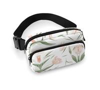Sac banane avec sangle réglable pour l'extérieur, pétales rouges tombant, 20 x 13 cm, Pétales rouges tombant, 7.9 X 5.1 in