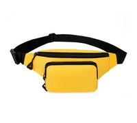 Sac banane avec sangle réglable - Sac banane pratique résistant à l'eau - Pour homme et femme, Couleur jaune.