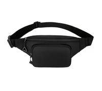 Sac banane avec sangle réglable - Sac banane pratique résistant à l'eau - Pour homme et femme, Couleur : noir.