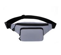 Sac banane avec sangle réglable - Sac banane pratique résistant à l'eau - Pour homme et femme, gris clair