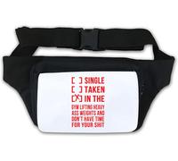 Sac banane avec slogan humoristique « Taken in The Gym » Blanc