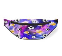 Sac banane avec trophée de football galaxie pour femmes, hommes, filles, garçons, enfants, sac banane pour voyage, sport, course à pied, couleur, M
