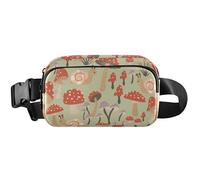 Sac banane beige avec imprimé floral escargots pour femme, sac banane imperméable, imprimé escargots floraux, beige, 20,3 x 13,5 x 5,8 cm, drôle mignon, escargots floraux beige, 20,3 x 13,5 x 5,8 cm