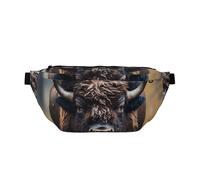 Sac banane bison d'Amérique du Nord avec plusieurs poches, facile à transporter, adapté pour le sport, les voyages et une utilisation quotidienne.