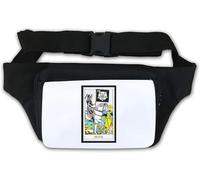 Sac banane blanc avec logo de la mort tarot