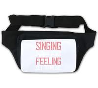Sac banane blanc avec slogan Singing is just a Feeling Set to Music Artist, blanc, Taille unique