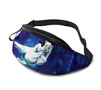 Sac Banane Blanc Ours Polaire Qui Vole dans l'espace