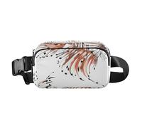 Sac banane blanc tendance pour homme et femme avec sangle réglable pour voyage, gym, travail, Poisson-lion blanc dessin animé, 1 size