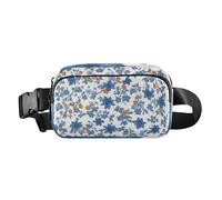 Sac banane bleu Crush mignon pour homme et femme, petit sac banane à fermeture éclair avec sangle réglable pour voyage, shopping, course à pied, Blue Crush, 1 size
