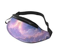 Sac banane bleu foncé Cosmos taille réglable bleu nuage tendance imprimé Star Sky Sac banane unisexe pour parents - Pochette à saisir rapidement pour les essentiels de bébé lors des sorties 14 x 35 cm