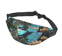 Sac banane bohème mandala coloré à fleurs pour homme et femme, sac banane imperméable avec ceinture réglable, sac à bandoulière décontracté, sac banane de voyage pour le sport, la course à pied, le
