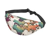 Sac banane bohème mandala coloré à fleurs pour homme et femme, sac banane imperméable avec ceinture réglable, sac à bandoulière décontracté, sac banane de voyage pour le sport, la course à pied, le