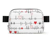 Sac Banane Calling Nurses White Heart Beat, Sac de Voyage carré, Sac de Poitrine décontracté, Sac Banane pour Hommes et Femmes