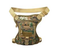 Sac Banane Camouflage for Moto, Sacoche de Jambe tombante, Sac Banane Portable for Voyage, randonnée, extérieur(WD)