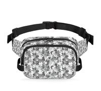 Sac Banane Camouflage Gris, Sac Ceinture imperméable, Sacs à bandoulière pour Femmes et Hommes, Cadeaux de Vacances