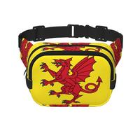 Sac banane carré double couche avec bandoulière réglable - Parfait pour les sports de plein air, Drapeau du comté de Somerset, One Size