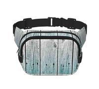 Sac banane carré double couche avec impression intégrale, tissu sergé durable, sac banane multi-poches pour sports de plein air, voyage