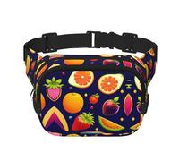 Sac banane carré double couche avec sangle réglable pour activités de plein air, noir, taille unique, Noir , Taille unique