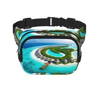 Sac banane carré double couche avec sangle réglable pour activités de plein air, noir, taille unique, Noir , Taille unique