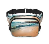 Sac banane carré double couche avec sangle réglable pour activités de plein air, noir, taille unique, Noir , Taille unique