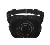 Sac banane carré double couche pour homme et femme, sac banane léger à imprimé trous noirs mystérieux, pour course à pied et randonnée