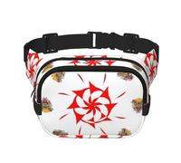 Sac banane carré double couche rotatif à huit sens pour activités de plein air telles que le sport, les voyages, la randonnée, le cyclisme, Noir , Taille unique