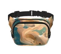 Sac banane carré double couche - Sac à bandoulière/sangle de poitrine réglable, pour voyage, entraînement, course à pied, imprimé Dunhuang Mystery