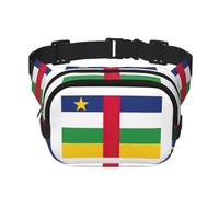 Sac banane carré imprimé drapeau de l'Afrique centrale, sac banane pour entraînement, randonnée, course à pied, voyage, gym, jolie fermeture éclair tendance