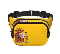 Sac banane carré - Imprimé drapeau espagnol unique, grande capacité, réglable, pour voyage et sport de plein air