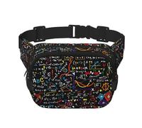 Sac banane carré imprimé formule mathématique pour entraînement, randonnée, course à pied, voyage, gym, jolie fermeture éclair tendance